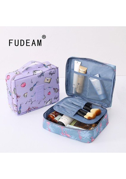 Leopar Tarzı Fudeam Çok Fonksiyonlu Kadın Açık Saklama Çantası Tuvalet Organize Kozmetik Çantası Taşınabilir Su Geçirmez Kadın Seyahat Makyaj Kılıfları (Yurt Dışından) modelleri