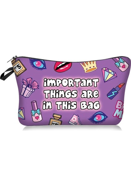 No.2 Tarzı 24X20X13CM-KÜÇÜK Polyester Ruj Dudak Baskı Desen Kadın Seyahat Saklama Çantası Tuvalet Organize Sevimli Kozmetik Çantası Taşınabilir Makyaj Çantası Neceser (Yurt Dışından) fırsatları