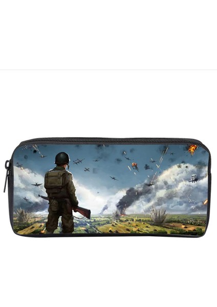 No.7 Tarzı Anime Oyunu Pubg Öğrenci Kalem Kutusu Erkek Kız Karikatür Kalem Çantası Genç Fermuarlı Çanta Kadın Kozmetik Durumda Makyaj Çantası (Yurt Dışından)