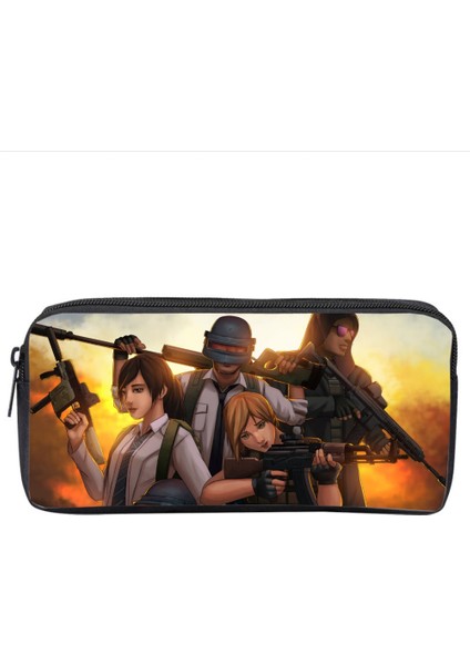 No.7 Tarzı Anime Oyunu Pubg Öğrenci Kalem Kutusu Erkek Kız Karikatür Kalem Çantası Genç Fermuarlı Çanta Kadın Kozmetik Durumda Makyaj Çantası (Yurt Dışından) modelleri