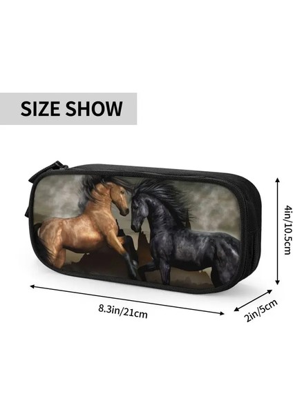 No.3 Tarzı Komik At Kore Kalem Kutusu Kız Erkek Büyük Kapasiteli Hayvan Kalem Çantası Kılıfı Öğrencileri Kırtasiye (Yurt Dışından) indirimleri