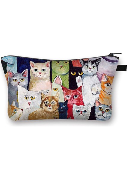 SHZBMAOT30 Tarzı 22X18X13,5CM Sevimli Kedi Baskı Kadın Makyaj Çantaları Karikatür Yavru Kozmetik Çantaları Bayanlar Seyahat Saklama Çantası Kızlar Makyaj Organizatörler Neceser Muje (Yurt Dışından) fiyatları
