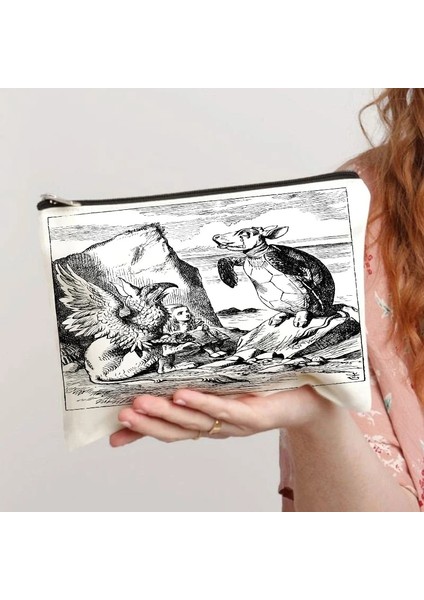 No.1 Stili Prenses Alice Seyahat Makyaj Çantası Büyük Kapasiteli Depolama Güzellik Çantası Kadın Kozmetik Çantaları Harikalar Diyarında Organizatör Makyaj Çantası (Yurt Dışından) fırsatları