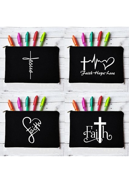 W01130-TBBK-D Tarzı Çapraz Isa Inanç Hıristiyan Kozmetik Çantası Kız Ruj Çantaları Kadın Makyaj Organizatör Kılıfı Tuvalet Kutusu Kalem Çantası Paskalya Hediyeleri (Yurt Dışından) fiyatları