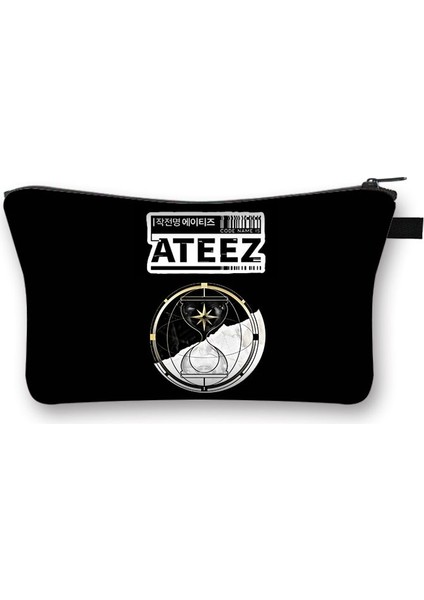 SHZBATTEZ17 Tarzı Kore Kpop Ateez Kozmetik Durumda Kardeşlik Duvarı Kırmak Kadın Makyaj Çantaları Küçük Debriyaj Sevimli Kozmetik Organizatör Makyaj Çantası (Yurt Dışından)