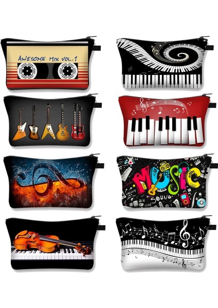 SHZBPIANO07 Tarzı Müzik Notları Kozmetik Durumda Kadın Makyaj Çantaları Piyano Gitar Bayanlar Seyahat Için Saklama Torbaları Kadın Kozmetik Organizatörler Çanta (Yurt Dışından) indirimleri
