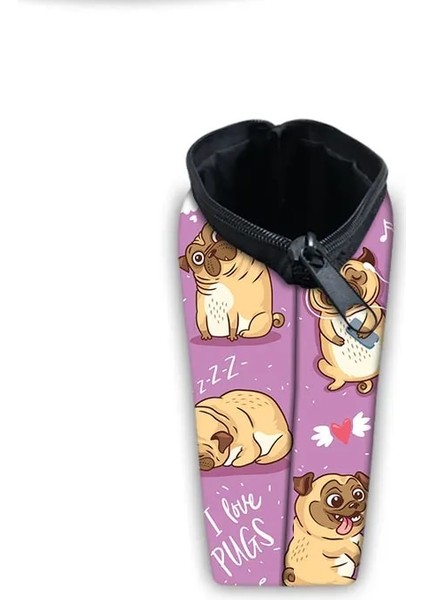 SHZBBADDOG12 Tarzı 3D Pug Köpek Baskılı Kozmetik Çantaları Pekingese Desen Sevimli Makyaj Çanta Düzenleyici Malzemeler Kadınlar Seyahat Kadın Mini Çanta (Yurt Dışından) indirimleri