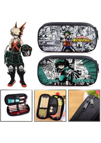 DQBBMYHERO33 Tarzı Anime My Hero Academia Kalem Çantası Izuku Midoriya Bakugou Katsuki Kalem Kutusu Boku Hiçbir Kahraman Academia Okul Kılıfları Malzemeleri (Yurt Dışından) fırsatları