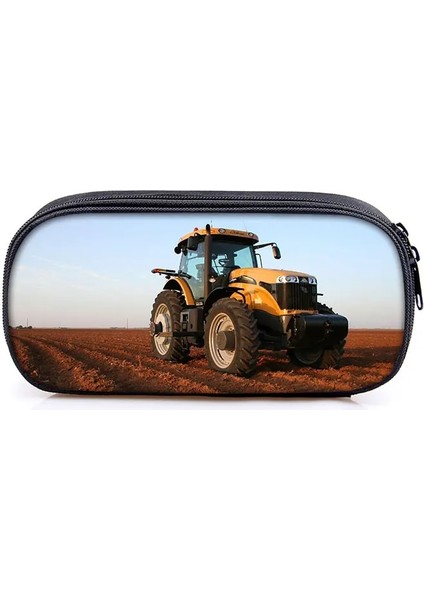 DQBBFTRACTOR04CW Stili Çiftlik Traktör Baskı Kozmetik Kutusu Kalem Çantası Erkek Kız Kırtasiye Çantası Çocuklar Okul Çantası Çocuk Kalem Kutusu Okul Malzemeleri Çanta (Yurt Dışından) fırsatları