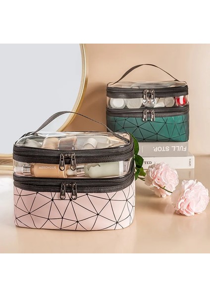 Gümüş Tarzı Çok Işlevli Seyahat Temizle Makyaj Çantası Moda Elmas Kozmetik Çantası Tuvalet Organizatör Su Geçirmez Kadın Depolama Makyaj Kılıfları (Yurt Dışından) fiyatları