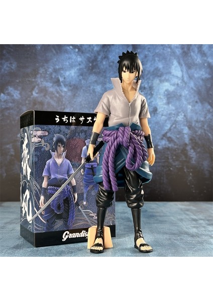 Naruto Sasuke Ayakta Poz Uchiha Sasuke Anime Figürü Modeli (Yurt Dışından)