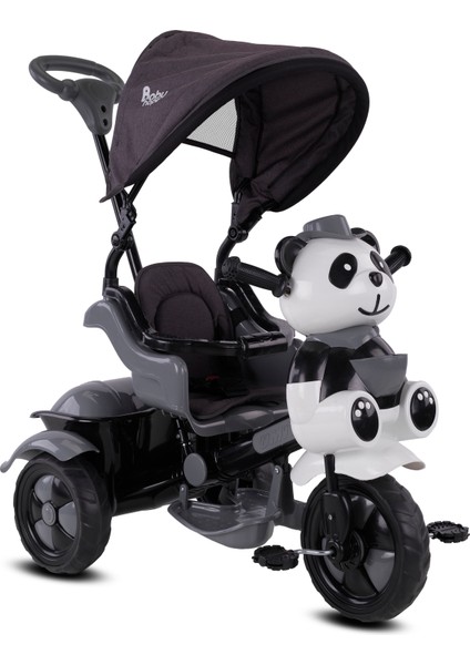 0127 Little Panda Ebeveyn Kontrollü Tenteli Müzikli Tricycle Üç Teker Bisiklet