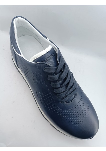 Lacivert Deri Kauçuk Taban Erkek Ayakkabı fırsatları