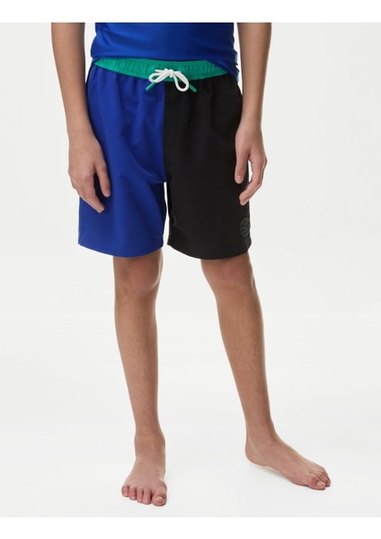 Renk Bloklu Deniz Şortu (6-16 Yaş)
