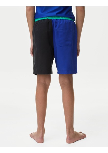 Renk Bloklu Deniz Şortu (6-16 Yaş) modelleri
