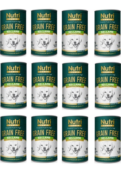 Tahılsız Senior Kuzu Etli Yaşlı Köpek Konserve 400 Gr. x 12 Adet