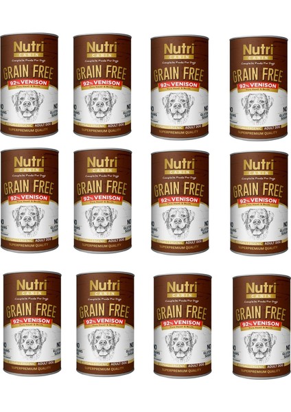 Tahılsız Geyik Etli Köpek Konserve 400 Gr. x 12 Adet