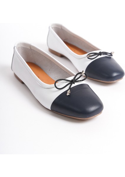 Mubiano Hakiki Deri Collection Kadın Babet Beyaz -MCMNG2277-B fiyatları