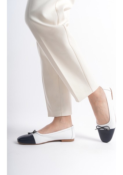 Mubiano Hakiki Deri Collection Kadın Babet Beyaz -MCMNG2277-B modelleri