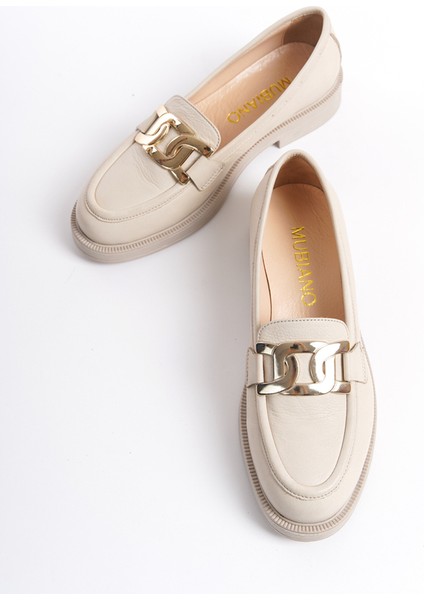 Mubiano Hakiki Deri Collection Kadın Babet Bej -MCSDD033-BJ fırsatları