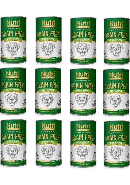 Tahılsız Kuzu Etli Köpek Konserve 400 Gr. x 12 Adet