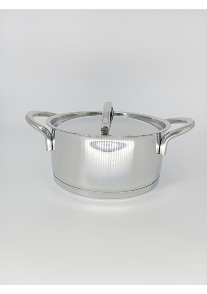 2036 - 2 Parça - Paslanmaz Çelik, Indüksiyonlu, 20X10 cm - 2,9 Litre Derin Tencere, Gümüş Renk indirimleri