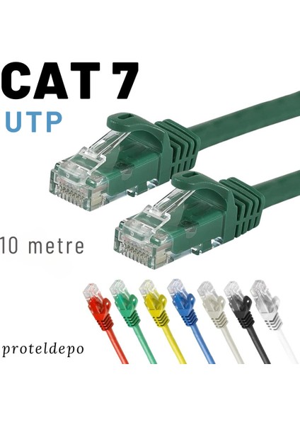 Irenıs 10 Metre Cat7 Kablo Ethernet Network Internet Lan Ağ Kablosu