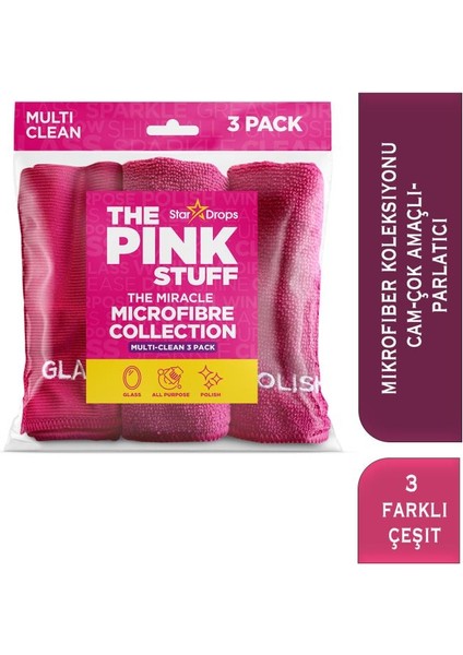Mucizevi Mikrofiber Bez Koleksiyonu 3'lü Paket-Cam/çok Amaçlı/parlaklık