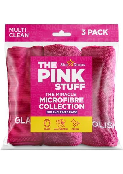 Mucizevi Mikrofiber Bez Koleksiyonu 3'lü Paket-Cam/çok Amaçlı/parlaklık