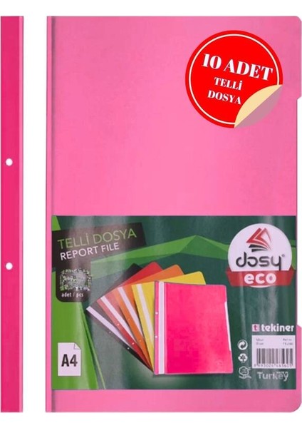 Telli Dosya Pembe 10lu Paket