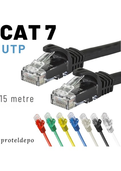 Irenıs 15 Metre Cat7 Kablo Ethernet Network Internet Lan Ağ Kablosu