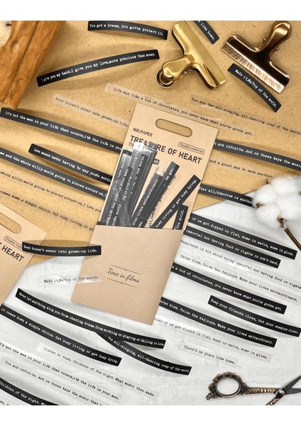 Treasure Of Heart Serisinden Time In Film 40 Adet Ingilizce Yazılı Paket Sticker Bullet Journal fiyatları