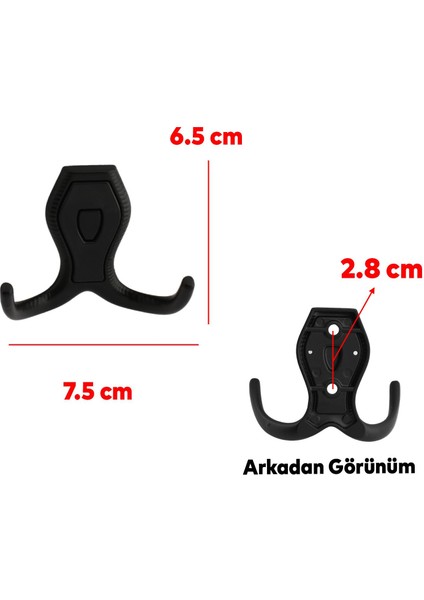 Galata Askı Vestiyer Mobilya Duvar Askısı Metal Dolap Elbise Askılığı Siyah Renk Siyah Kapaklı