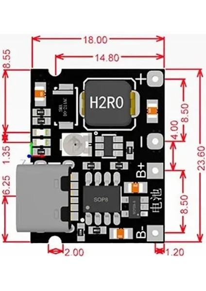 TP4056 18650 Lityum Pil Şarj Modül Type C Ayarlı Voltaj Yükseltici Lion Batarya Akü Dc 3.7V To 28V