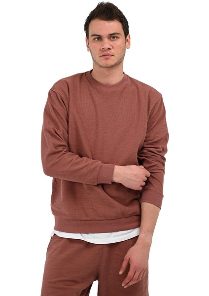 Sottile Erkek Kahverengi Günlük Stil Sweatshirt 24YETL13D08-KHV