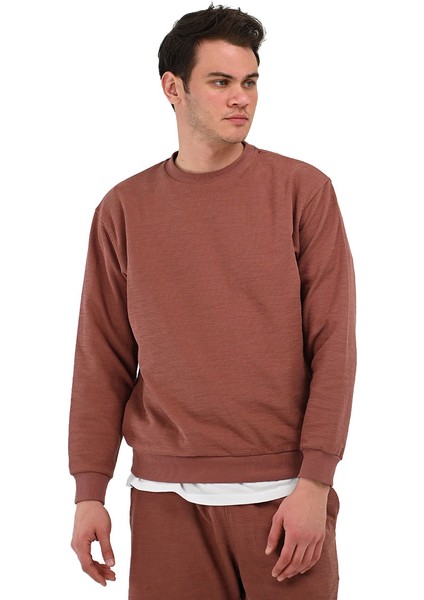 Sottile Erkek Kahverengi Günlük Stil Sweatshirt 24YETL13D08-KHV indirimleri