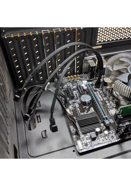 1 To 3 Çoğaltıcı 25CM Fan Uzatma Kablosu Y Tip 4 Pin 3 Pin Bilgisayar Kasa Anakart Ekran Kartı Soğut