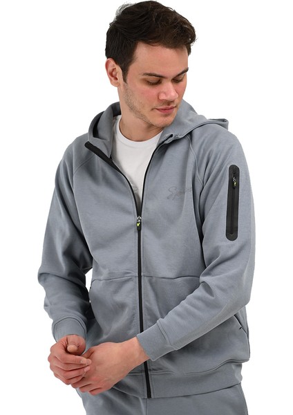 Terra Erkek Gri Günlük Stil Sweatshirt 24YETL13D03-GRI