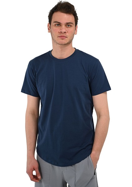 Ognian Erkek Lacivert Günlük Stil T-Shirt 24YETL18D05-LCV