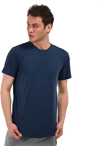 Ognian Erkek Lacivert Günlük Stil T-Shirt 24YETL18D05-LCV fırsatları