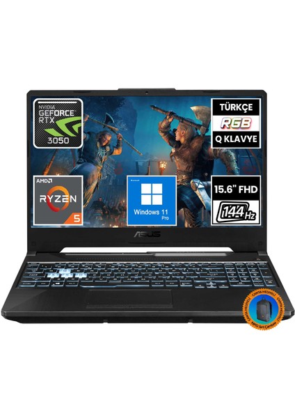 Tuf Gaming A15 FA506NC-HN050A16 Ryzen5 7535HS 32GB 512SSD RTX3050 15.6" Fullhd Windows 11 Pro Taşınabilir Bilgisayar-CNT017