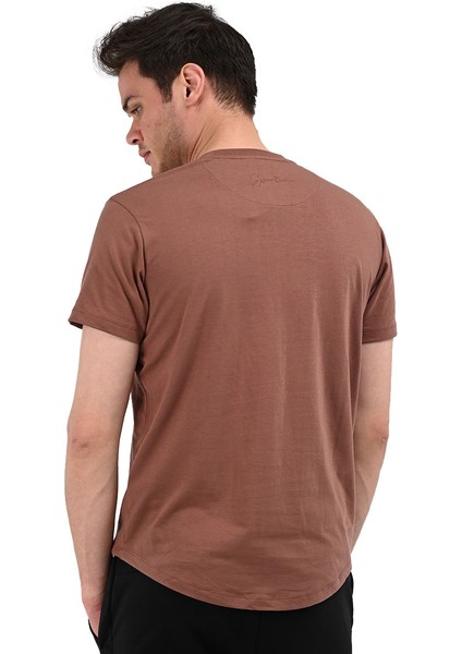 Ognian Erkek Kahverengi Günlük Stil T-Shirt 24YETL18D05-KHV fiyatları