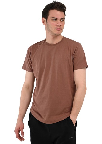 Ognian Erkek Kahverengi Günlük Stil T-Shirt 24YETL18D05-KHV fırsatları