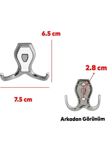Galata Askı Vestiyer Mobilya Duvar Askısı Metal Dolap Elbise Askılığı Krom Renk Beyaz Kapaklı fiyatları