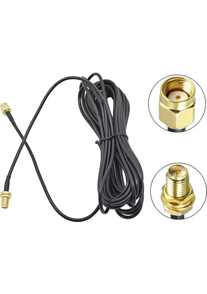 RG174 50 Ohm Koaksiyel Rp Sma Erkek Rp Sma Dişi 3 Metre Kablo Rf Sinyal Uzatma Kablosu 0-6ghz Koaks