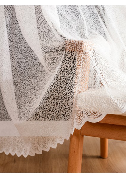 Kullanıma Hazır Buz Kırığı Desen Seyrek Pileli Tül Perde modelleri