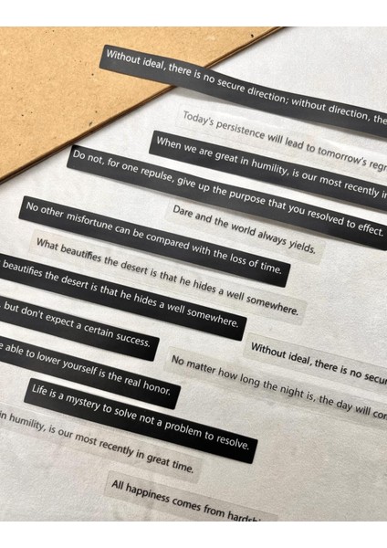 Treasure Of Heart Serisinden Masterpıeces & Motto 40 Adet Ingilizce Yazılı Paket Sticker çıkartma modelleri