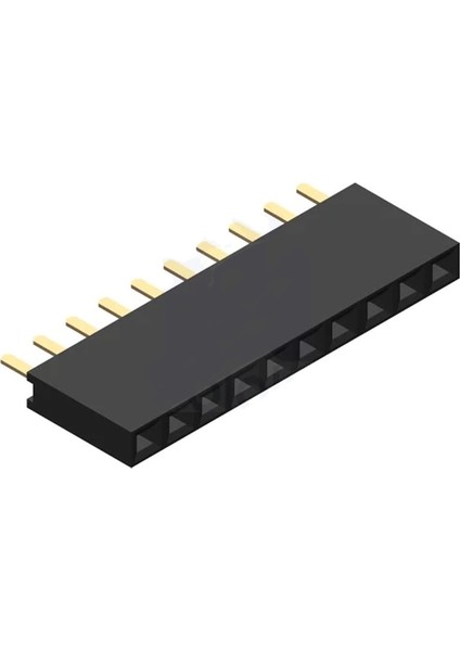 10 Pin Tek Sıra Dişi Header 180 Derece 1X10 Pin 2.54MM Soket Konnektör Breadboard Pcb Devre Bağlantı