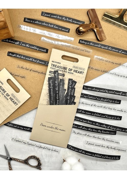 Treasure Of Heart Serisinden Poem Under The Moon 40 Adet Ingilizce Yazılı Paket Sticker fiyatları