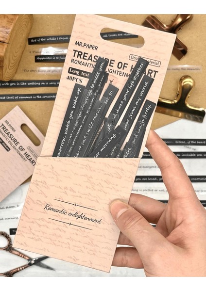Treasure Of Heart Serisinden Romantic Enlightenment 40 Adet Ingilizce Yazılı Paket Sticker